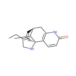 CCC1=C2[C@H]3C=C(C)C[C@@]2(NC1)c1ccc(=O)[nH]c1C3 ZINC000100789540