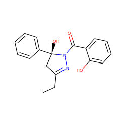 CCC1=NN(C(=O)c2ccccc2O)[C@@](O)(c2ccccc2)C1 ZINC000000342785