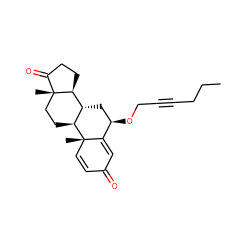 CCCC#CCO[C@@H]1C[C@@H]2[C@H](CC[C@]3(C)C(=O)CC[C@@H]23)[C@@]2(C)C=CC(=O)C=C12 ZINC000095579119