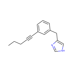 CCCC#Cc1cccc(Cc2c[nH]cn2)c1 ZINC000014979060