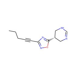 CCCC#Cc1noc([C@H]2CN=CNC2)n1 ZINC000013761761