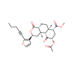 CCCC#Cc1occc1[C@@H]1C[C@]2(C)[C@H]3C(=O)[C@@H](OC(C)=O)C[C@@H](C(=O)OC)[C@]3(C)CC[C@H]2C(=O)O1 ZINC000299828551