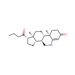 CCCC(=O)[C@H]1CC[C@H]2[C@@H]3CNC4=CC(=O)CC[C@]4(C)[C@H]3CC[C@]12C ZINC000103171091