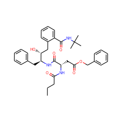 CCCC(=O)N[C@@H](CC(=O)OCc1ccccc1)C(=O)N[C@@H](Cc1ccccc1)[C@H](O)Cc1ccccc1C(=O)NC(C)(C)C ZINC000026015423