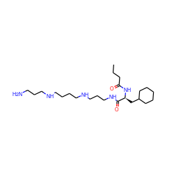 CCCC(=O)N[C@@H](CC1CCCCC1)C(=O)NCCCNCCCCNCCCN ZINC000064528052