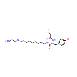 CCCC(=O)N[C@@H](Cc1ccc(O)cc1)C(=O)NCCCCCCCCCNCCN ZINC000022927889