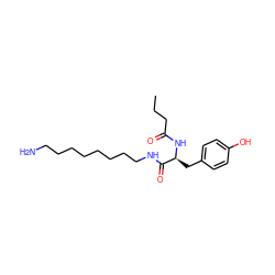 CCCC(=O)N[C@@H](Cc1ccc(O)cc1)C(=O)NCCCCCCCCN ZINC000013587108