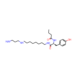 CCCC(=O)N[C@@H](Cc1ccc(O)cc1)C(=O)NCCCCCCCCNCCCN ZINC000013492675