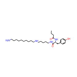 CCCC(=O)N[C@@H](Cc1ccc(O)cc1)C(=O)NCCCCCNCCCCCCCCCCN ZINC000035033589