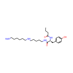 CCCC(=O)N[C@@H](Cc1ccc(O)cc1)C(=O)NCCCCCNCCCCCCN ZINC000003992339