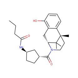 CCCC(=O)N[C@@H]1CC[C@@H](C(=O)N2CC[C@@]3(C)c4cccc(O)c4C[C@@H]2C3(C)C)C1 ZINC000201110835