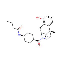 CCCC(=O)N[C@H]1CC[C@@H](C(=O)N2CC[C@@]3(C)c4cccc(O)c4C[C@@H]2C3(C)C)CC1 ZINC001772638649