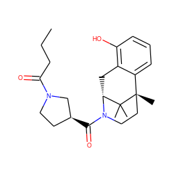 CCCC(=O)N1CC[C@H](C(=O)N2CC[C@@]3(C)c4cccc(O)c4C[C@@H]2C3(C)C)C1 ZINC000205474445