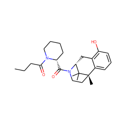 CCCC(=O)N1CCCC[C@@H]1C(=O)N1CC[C@@]2(C)c3cccc(O)c3C[C@@H]1C2(C)C ZINC000201104802