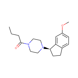 CCCC(=O)N1CCN([C@@H]2CCc3ccc(OC)cc32)CC1 ZINC000013488633