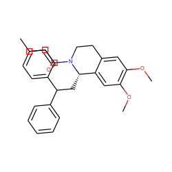 CCCC(=O)N1CCc2cc(OC)c(OC)cc2[C@@H]1CC(c1ccccc1)c1ccccc1 ZINC000028456349