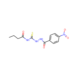 CCCC(=O)NC(=S)NNC(=O)c1ccc([N+](=O)[O-])cc1 ZINC000004977062