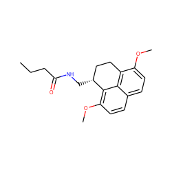 CCCC(=O)NC[C@@H]1CCc2c(OC)ccc3ccc(OC)c1c23 ZINC000013834422