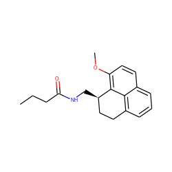 CCCC(=O)NC[C@@H]1CCc2cccc3ccc(OC)c1c23 ZINC000013834416