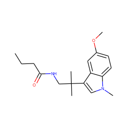 CCCC(=O)NCC(C)(C)c1cn(C)c2ccc(OC)cc12 ZINC000036188161