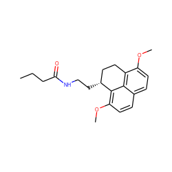 CCCC(=O)NCC[C@@H]1CCc2c(OC)ccc3ccc(OC)c1c23 ZINC000013834446