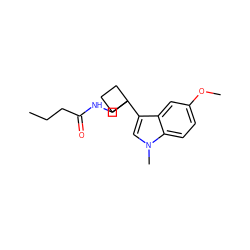 CCCC(=O)NCC1(c2cn(C)c3ccc(OC)cc23)CCC1 ZINC000036188165