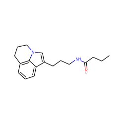 CCCC(=O)NCCCc1cn2c3c(cccc13)CCC2 ZINC000028712591