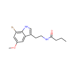 CCCC(=O)NCCc1c[nH]c2c(Br)cc(OC)cc12 ZINC000028815158