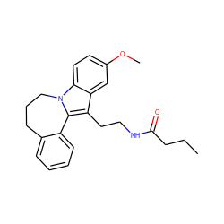 CCCC(=O)NCCc1c2n(c3ccc(OC)cc13)CCCc1ccccc1-2 ZINC000002511691