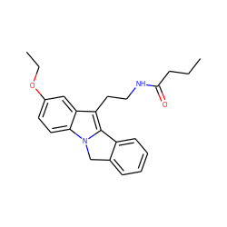 CCCC(=O)NCCc1c2n(c3ccc(OCC)cc13)Cc1ccccc1-2 ZINC000013494149