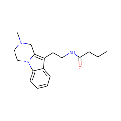 CCCC(=O)NCCc1c2n(c3ccccc13)CCN(C)C2 ZINC000042966185