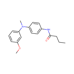 CCCC(=O)Nc1ccc(N(C)c2cccc(OC)c2)cc1 ZINC000025972639