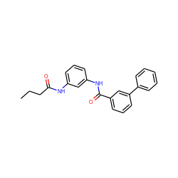 CCCC(=O)Nc1cccc(NC(=O)c2cccc(-c3ccccc3)c2)c1 ZINC000084670622