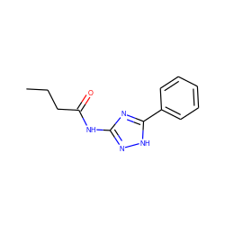 CCCC(=O)Nc1n[nH]c(-c2ccccc2)n1 ZINC000013359495