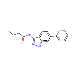 CCCC(=O)Nc1n[nH]c2cc(-c3ccccc3)ccc12 ZINC000049055179