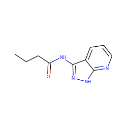 CCCC(=O)Nc1n[nH]c2ncccc12 ZINC000013489643