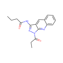 CCCC(=O)Nc1nn(C(=O)CC)c2nc3ccccc3cc12 ZINC000063298558