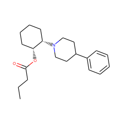 CCCC(=O)O[C@@H]1CCCC[C@@H]1N1CCC(c2ccccc2)CC1 ZINC000028234839