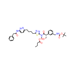 CCCC(=O)OCN(C(=O)[C@@H](CO)c1cccc(CNC(=O)OC(C)(C)C)c1)c1nnc(CCCCc2ccc(NC(=O)Cc3ccccc3)nn2)s1 ZINC000169698495