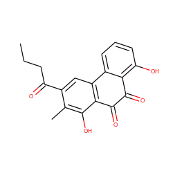 CCCC(=O)c1cc2c(c(O)c1C)C(=O)C(=O)c1c(O)cccc1-2 ZINC000005972857