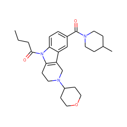 CCCC(=O)n1c2c(c3cc(C(=O)N4CCC(C)CC4)ccc31)CN(C1CCOCC1)CC2 ZINC000073198218