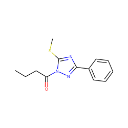 CCCC(=O)n1nc(-c2ccccc2)nc1SC ZINC000000350063