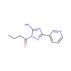 CCCC(=O)n1nc(-c2cccnc2)nc1N ZINC000000610463