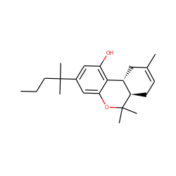 CCCC(C)(C)c1cc(O)c2c(c1)OC(C)(C)[C@@H]1CC=C(C)C[C@@H]21 ZINC000013478179