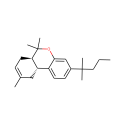 CCCC(C)(C)c1ccc2c(c1)OC(C)(C)[C@@H]1CC=C(C)C[C@@H]21 ZINC000006273129