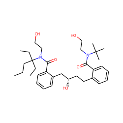 CCCC(CC)(CC)N(CCO)C(=O)c1ccccc1C[C@@H](O)CCc1ccccc1C(=O)N(CCO)C(C)(C)C ZINC000014946663