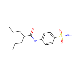 CCCC(CCC)C(=O)Nc1ccc(S(N)(=O)=O)cc1 ZINC000013471976