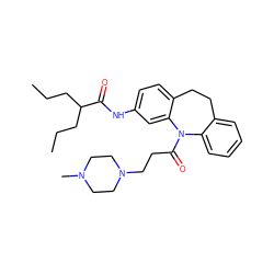 CCCC(CCC)C(=O)Nc1ccc2c(c1)N(C(=O)CCN1CCN(C)CC1)c1ccccc1CC2 ZINC000019893170