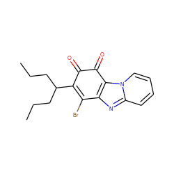 CCCC(CCC)C1=C(Br)c2nc3ccccn3c2C(=O)C1=O ZINC000103275981