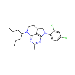 CCCC(CCC)N1CC[C@@H]2CN(c3ccc(Cl)cc3Cl)c3nc(C)nc1c32 ZINC000028123746